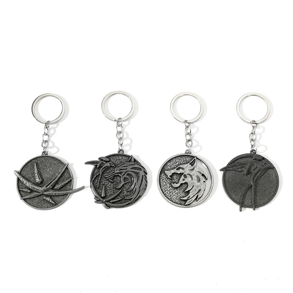 Men Accessories Pendant - Vintage kurt kafası anahtarlık oyunu Geralt