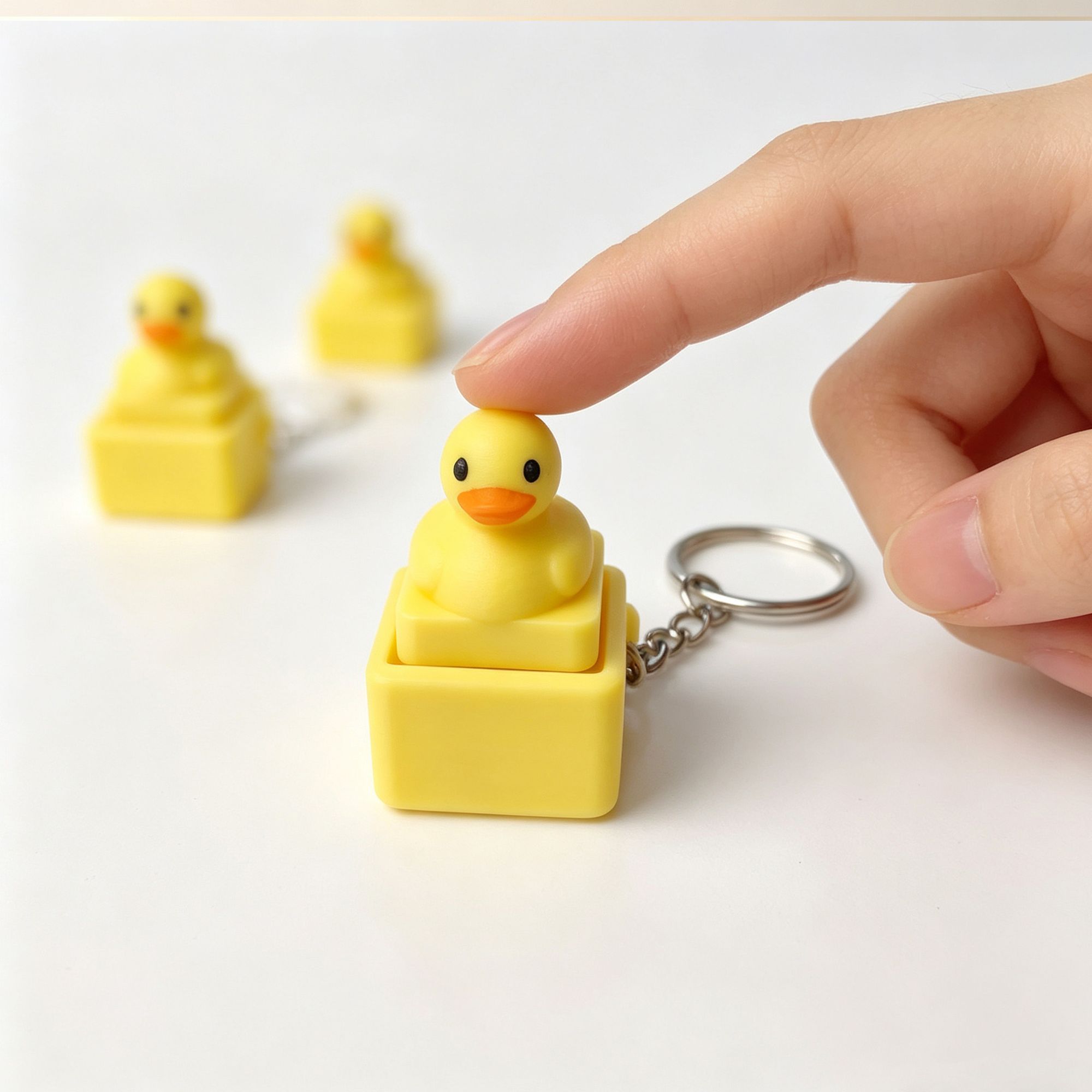 Men Accessories Pendant - Sevimli Sarı Ördek Basmalı Anahtarlık Komik