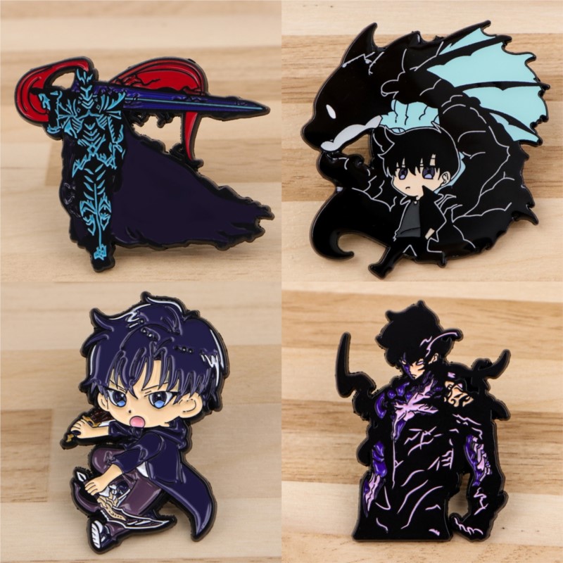 Lapel Pin Enamel - Koyu Tonlu Gölge Canavar Kılıç Q