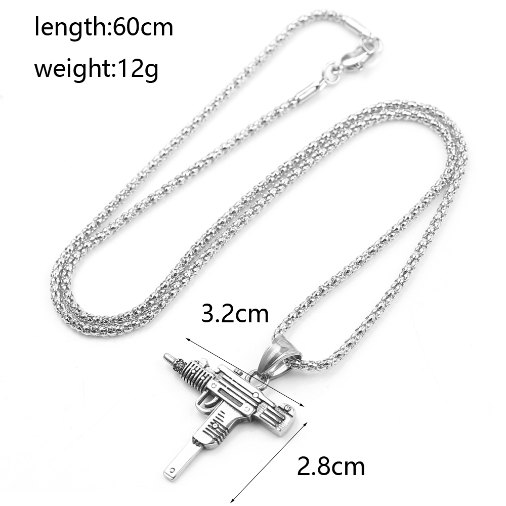 Punk Uzi Tabanca Makineli Tüfe - Men Accessories Pendant incelemesi ve fiyatı