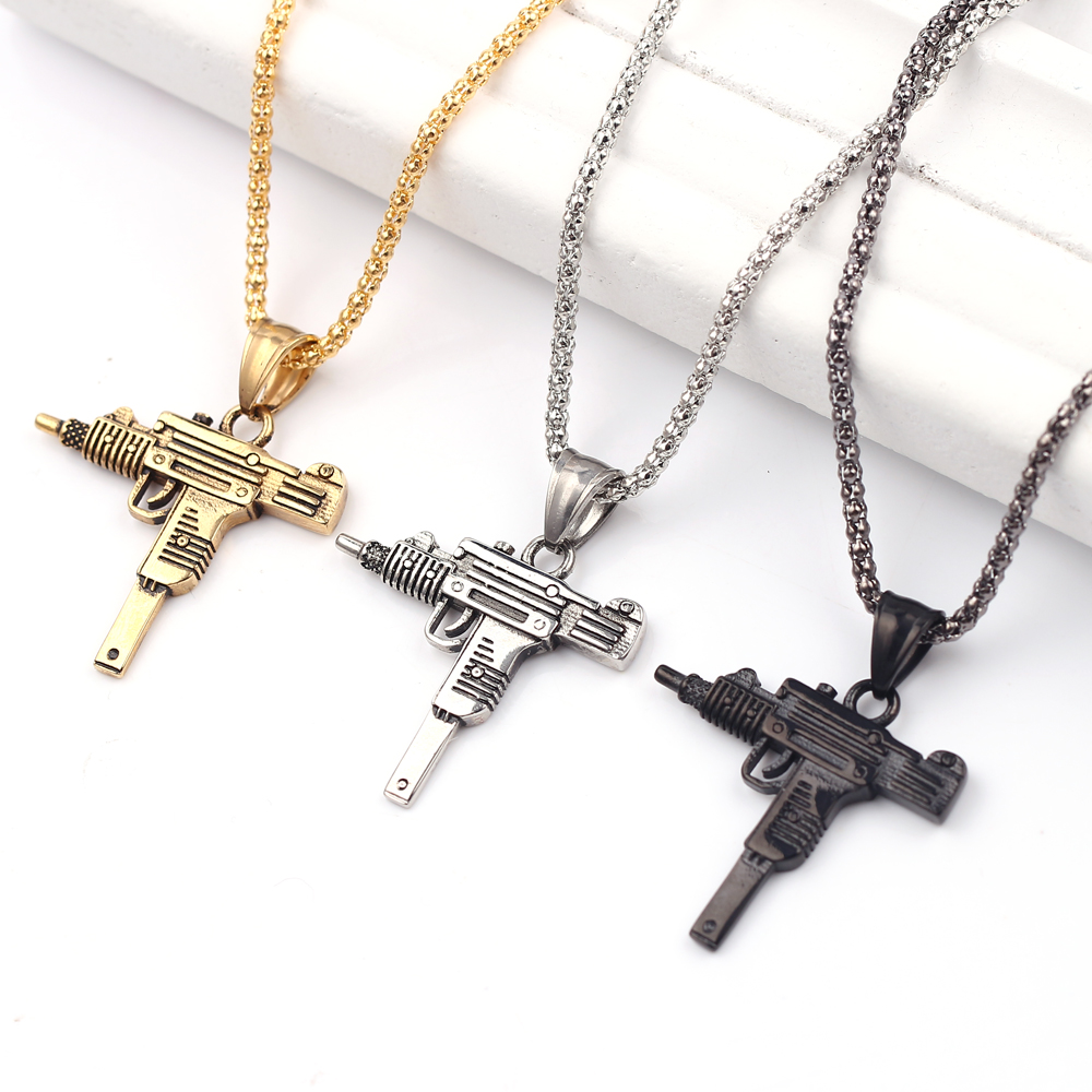 Punk Uzi Tabanca Makineli Tüfe - Men Accessories Pendant incelemesi ve fiyatı