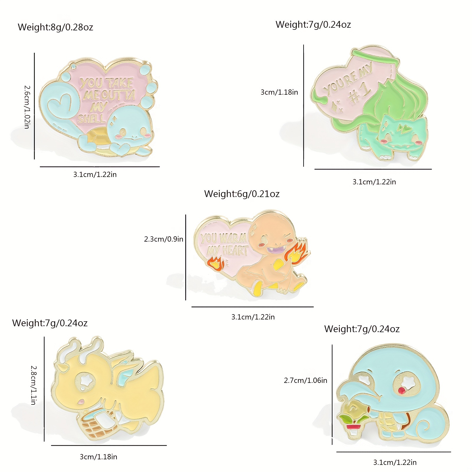5 Adet Sevimli Anime Broş Kişi - Lapel Pin Enamel incelemesi ve fiyatı