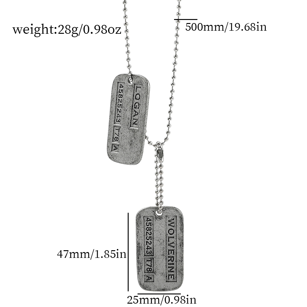X-Men Wolverine Askeri Kart Ko - Men Accessories Pendant incelemesi ve fiyatı